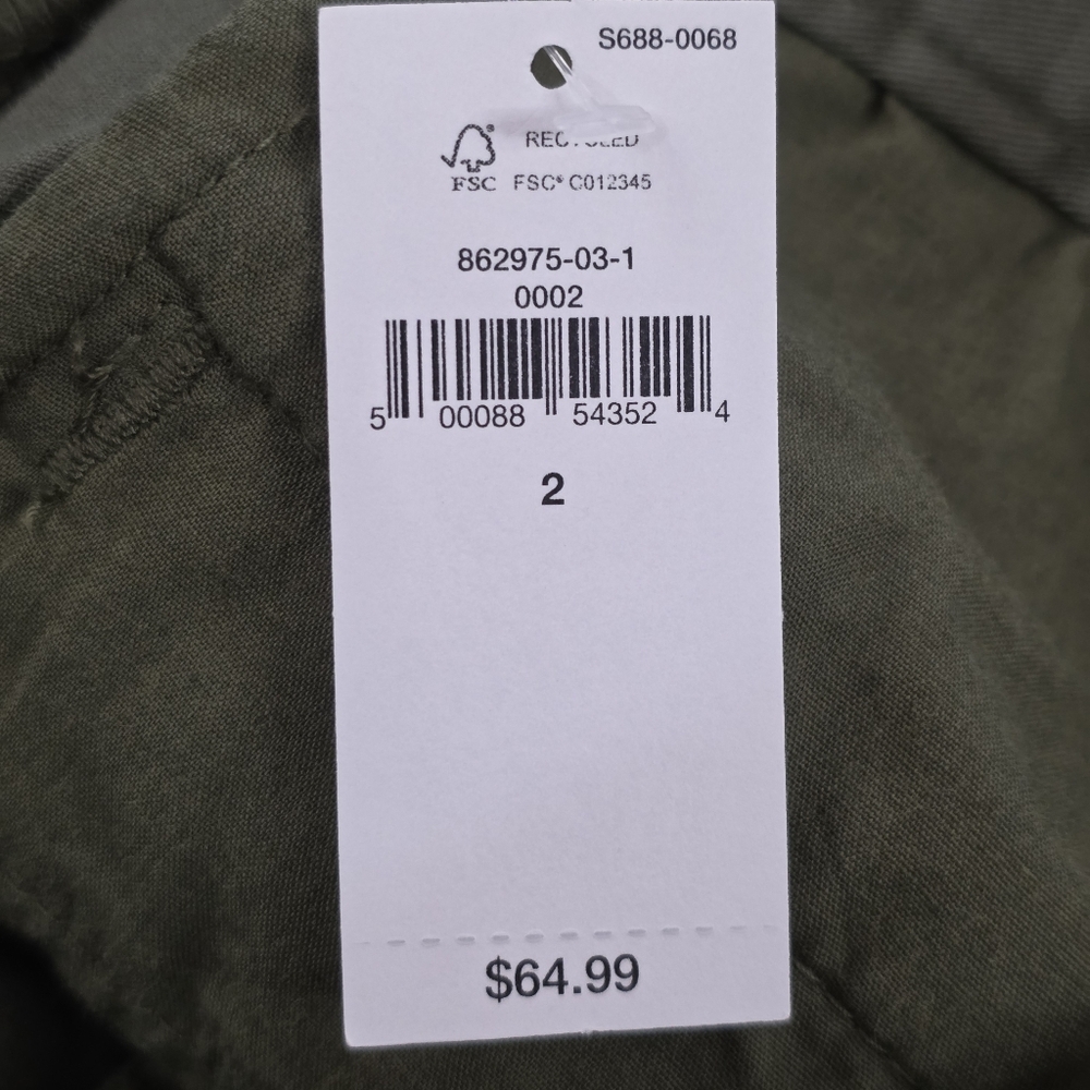 Banana Republic Chino Shorts Olive Green Belted High Rise Women Size 2 NWT - Picture 6 of 9